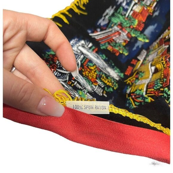 Set Of 2 Military Black Velvet Nurnberg-Furth Germany Throw Pillow VTG Fringe - Picture 6 of 6